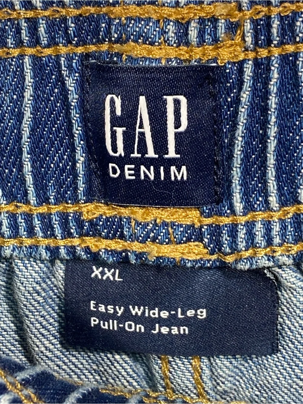 GAP Blue Elastic-Waist Wide-Leg Kids Jeans